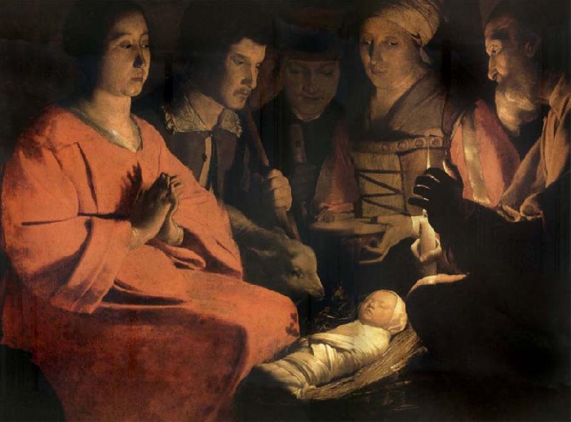 Georges de La Tour The adoracion of the shepherds Sweden oil painting art